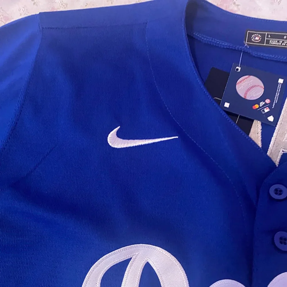 MLB Blue Los Angeles Dodgers Baseball Jersey 18# Yoshinobu Yamamoto Jersey - Picture 4 of 10